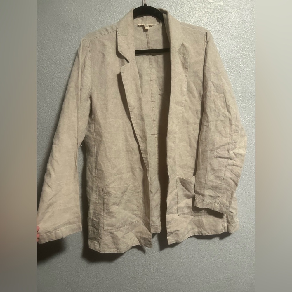 Eileen fisher 100% organic linen blazer